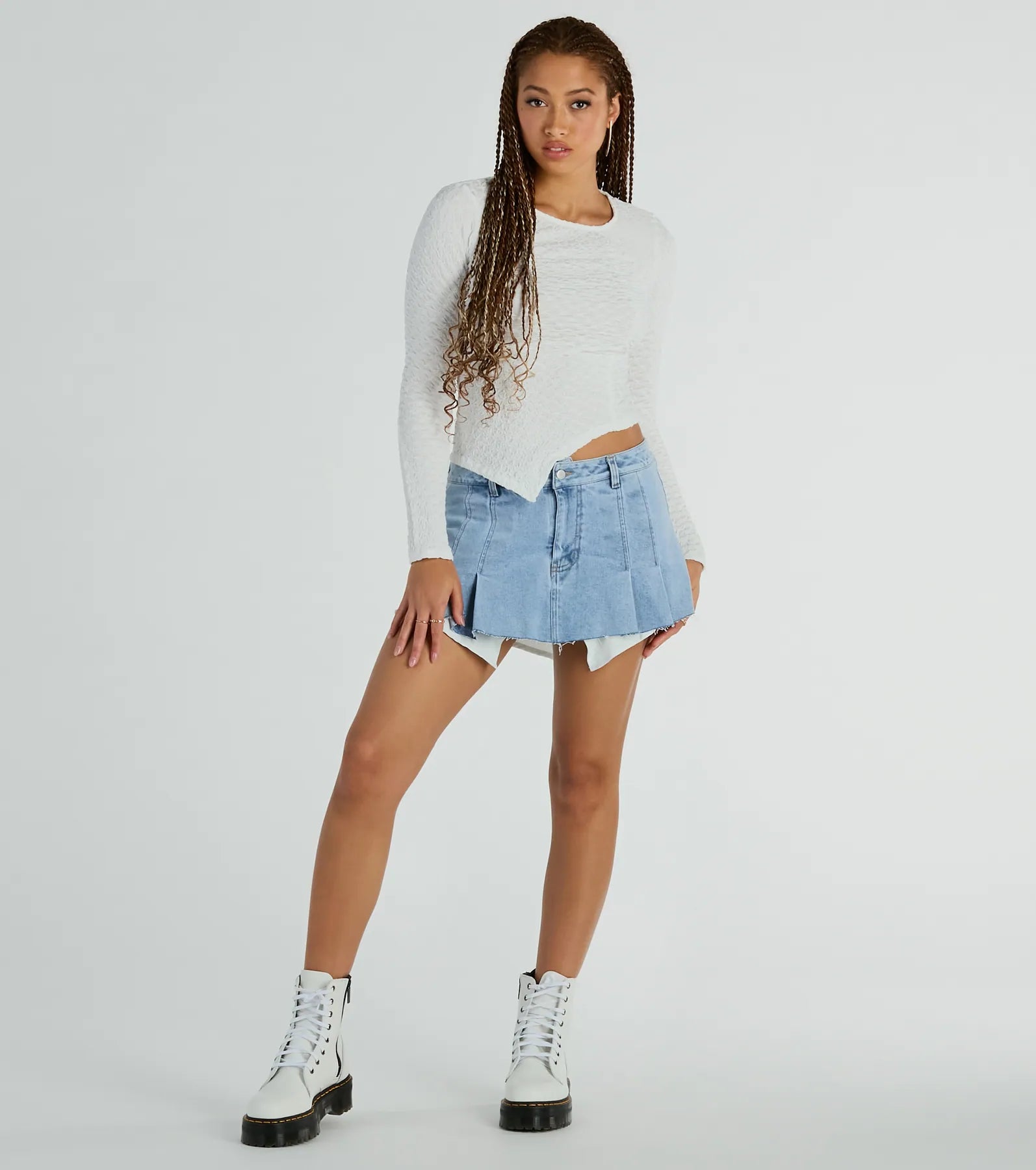 Elevated Basic Long Sleeve Textured Top - Image 4