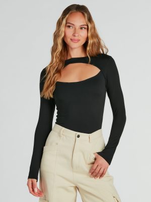 Make The Cut Long Sleeve Knit Bodysuit