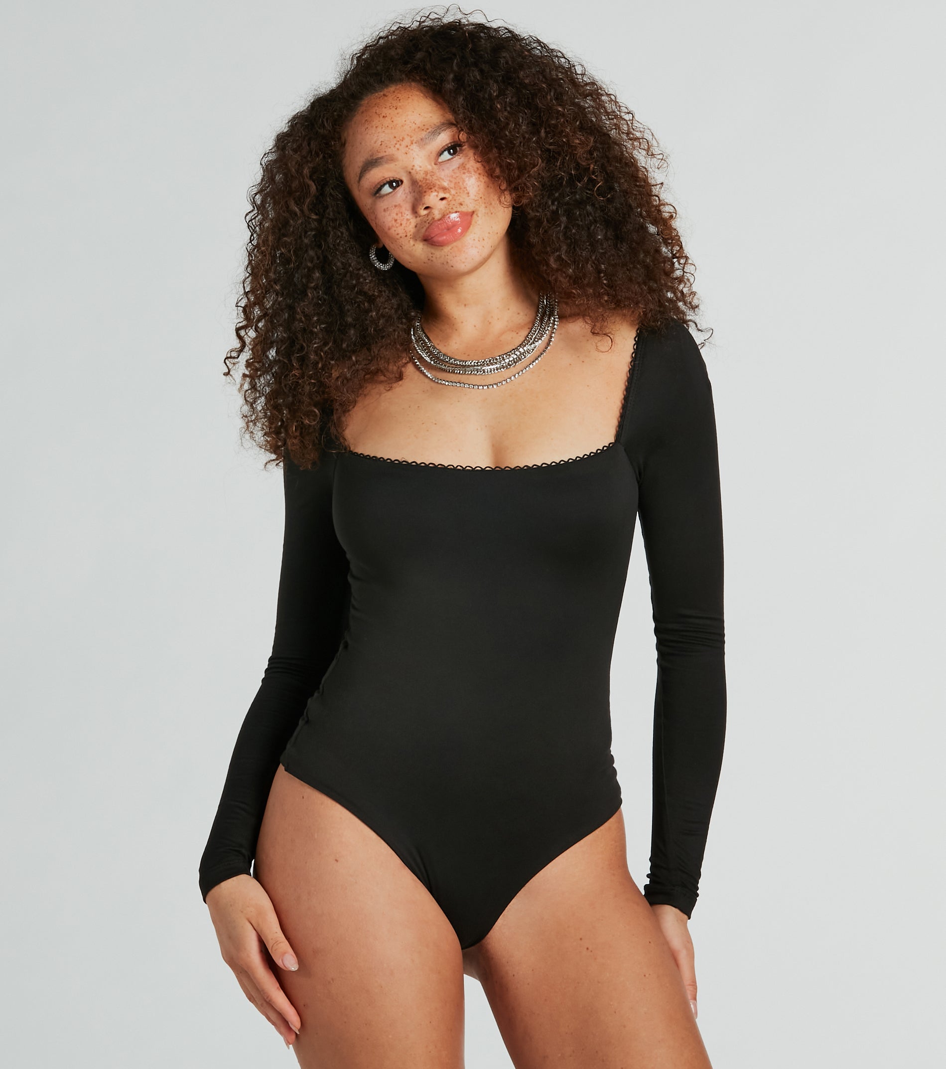 New Fave Square Neck Long Sleeve Bodysuit - Image 5