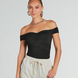 Ready To Go Off-The-Shoulder Bodysuit