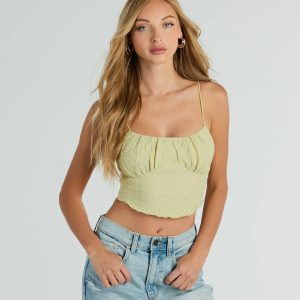 Charmed By You Sleeveless Lace Crop Top