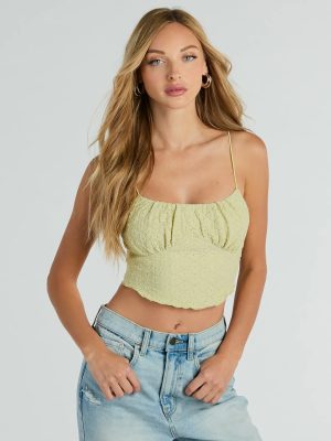 Charmed By You Sleeveless Lace Crop Top