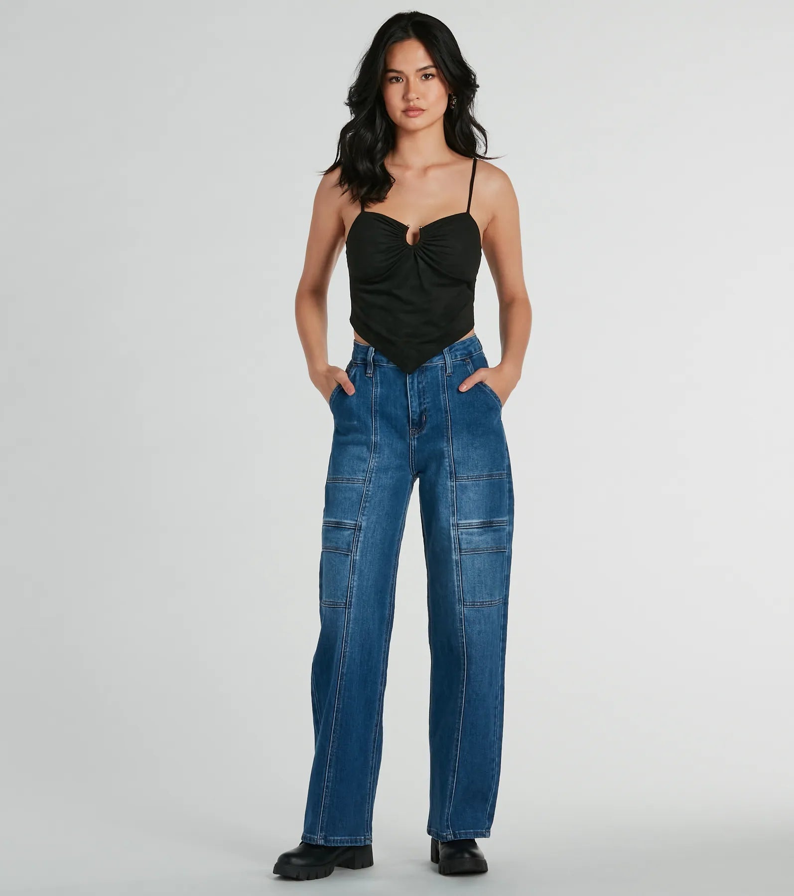 Effortlessly Cool Faux Suede Crop Top - Image 6