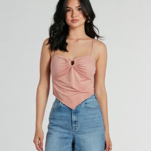 Effortlessly Cool Faux Suede Crop Top