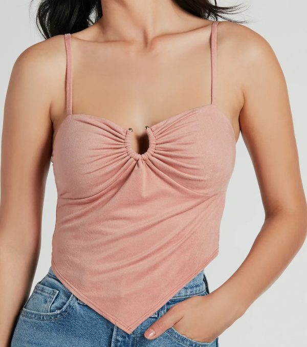 Effortlessly Cool Faux Suede Crop Top - Image 4