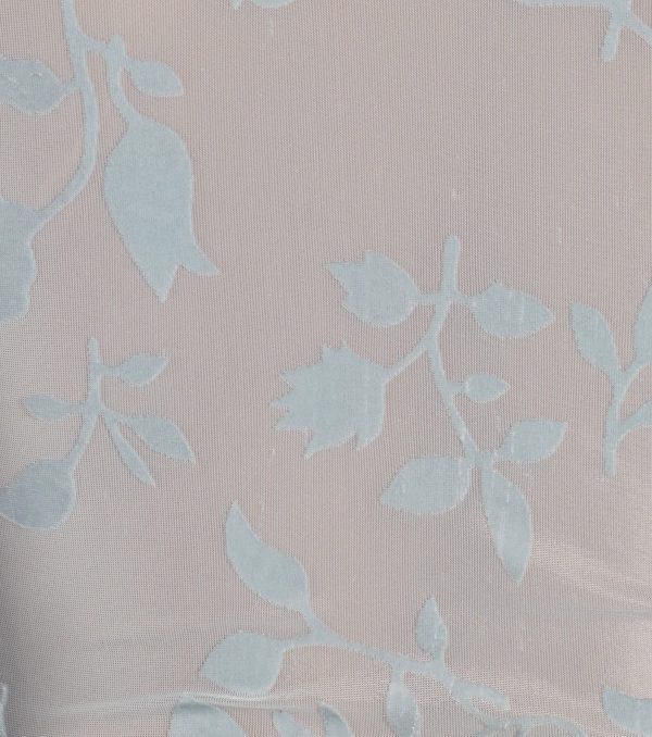 Charming Flocked Floral Mesh Long Sleeve Corset Top - Image 8