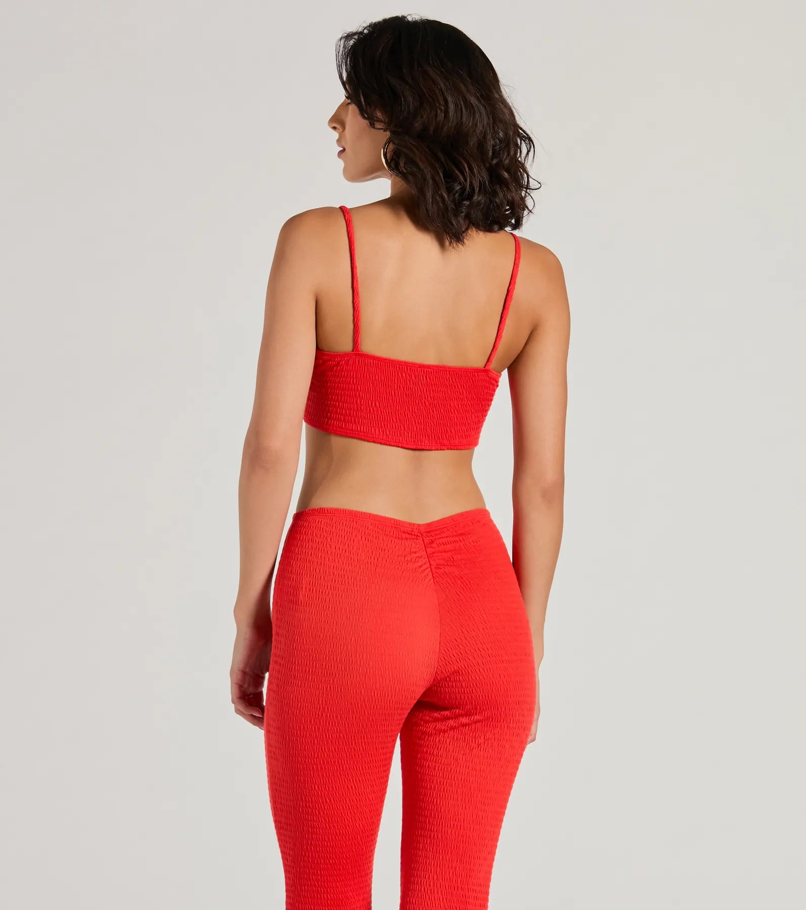Looking Good Sweetheart Tie Front Crop Top - Image 2
