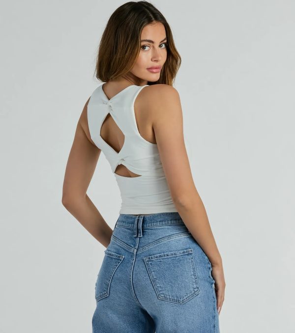 Let's Get Away Open Back Sleeveless Crop Top - Image 6