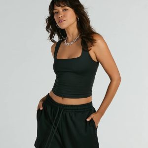 Let's Get Away Open Back Sleeveless Crop Top