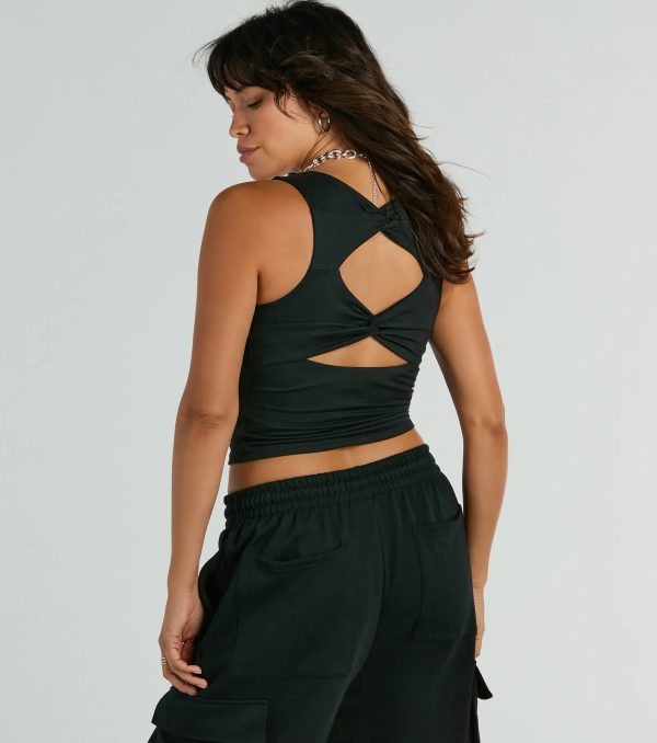 Let's Get Away Open Back Sleeveless Crop Top - Image 2