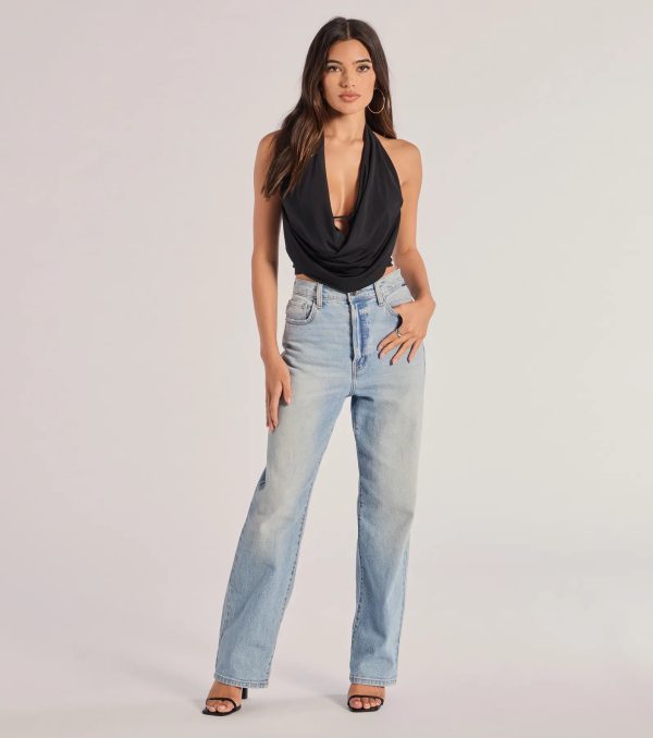 Take The Plunge Sleeveless Halter Crop Top - Image 4