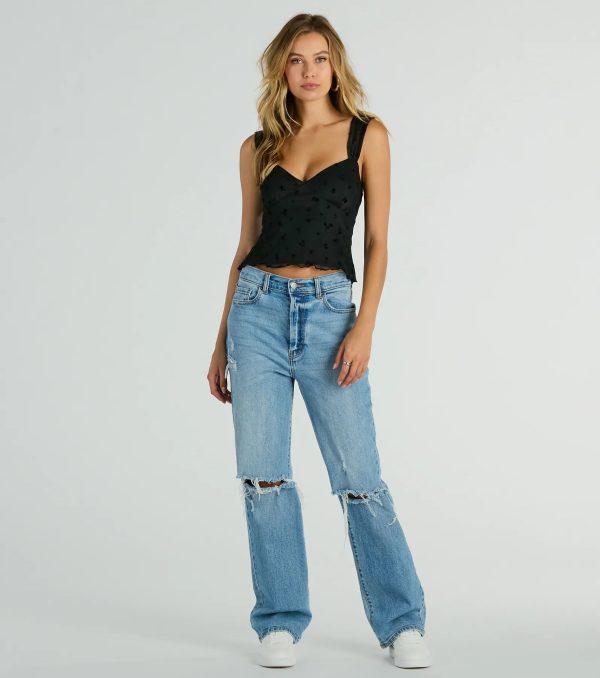 Gorgeous Vibes Ditsy Floral Mesh Tank Top - Image 3