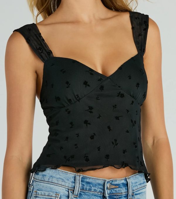 Gorgeous Vibes Ditsy Floral Mesh Tank Top - Image 4