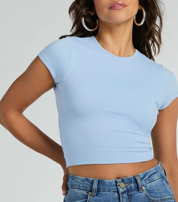 Back At It Short Sleeve Twist Crop Top - Image 4