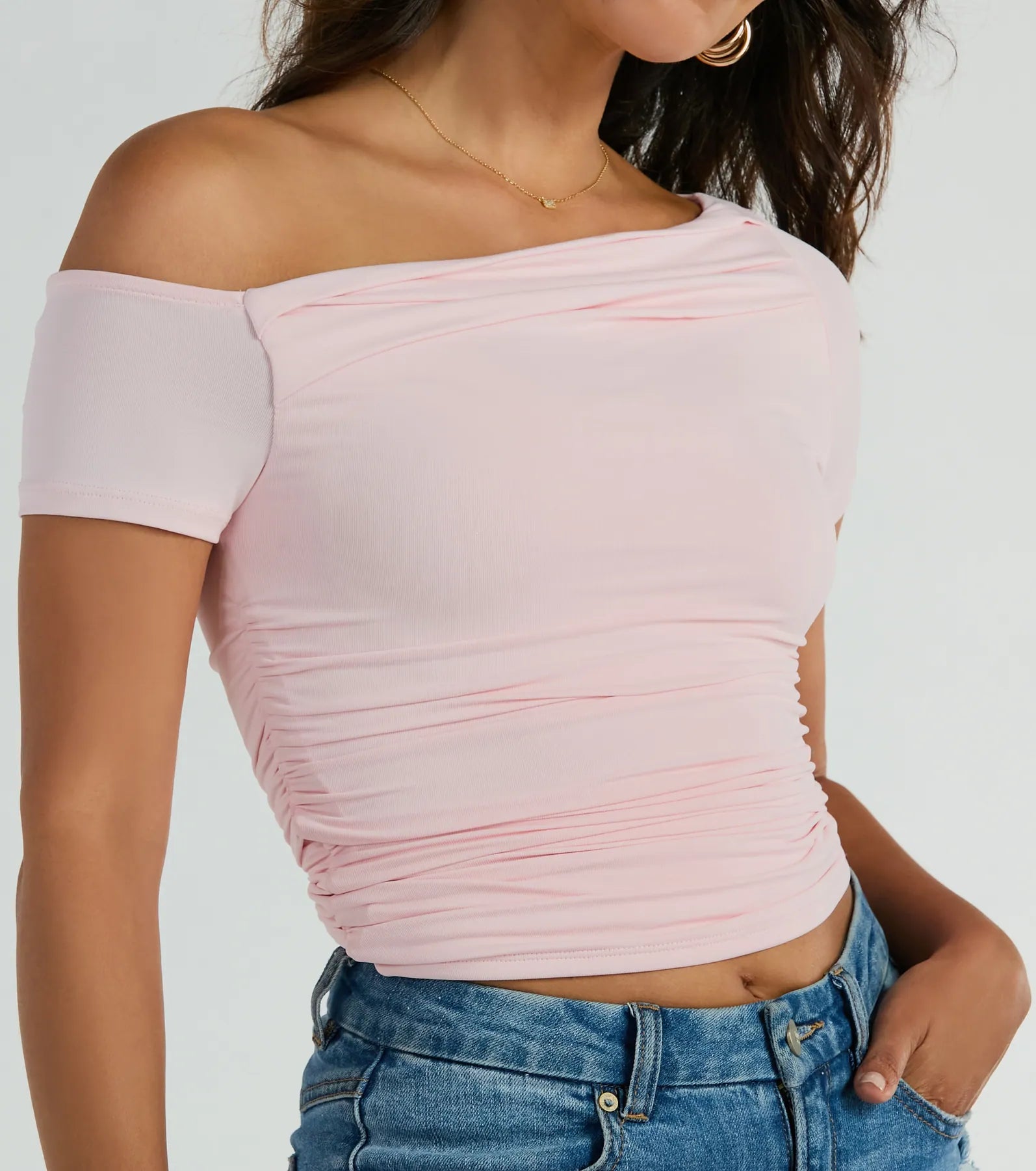 Flawless 'Fit Off-The-Shoulder Smooth Knit Top - Image 29