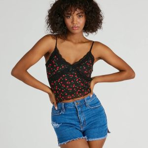 Taste Of Cherry Lace Cami Tank Top