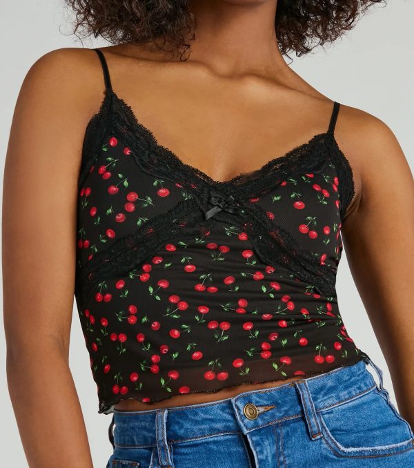 Taste Of Cherry Lace Cami Tank Top - Image 3