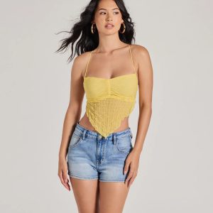 Cute Impulse Strappy Open Back Crop Top