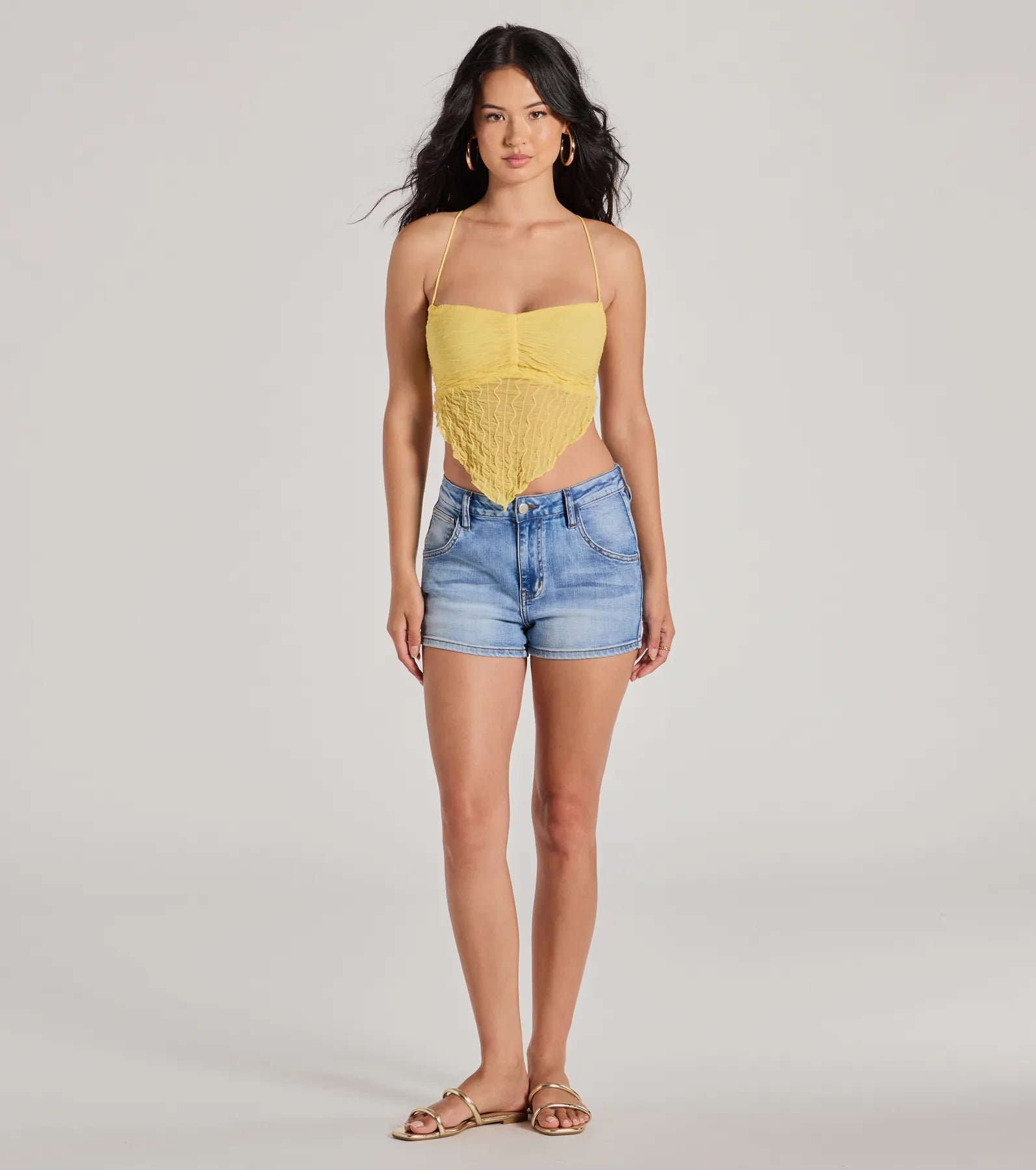 Cute Impulse Strappy Open Back Crop Top - Image 3