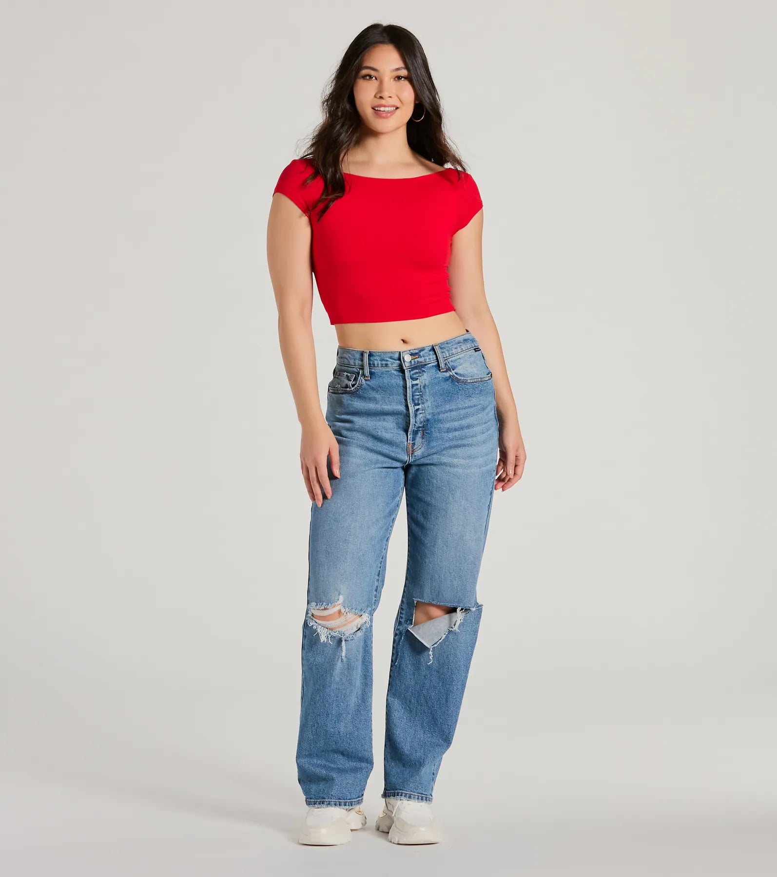 Back It Up Short Sleeve Strappy Crop Top - Image 12