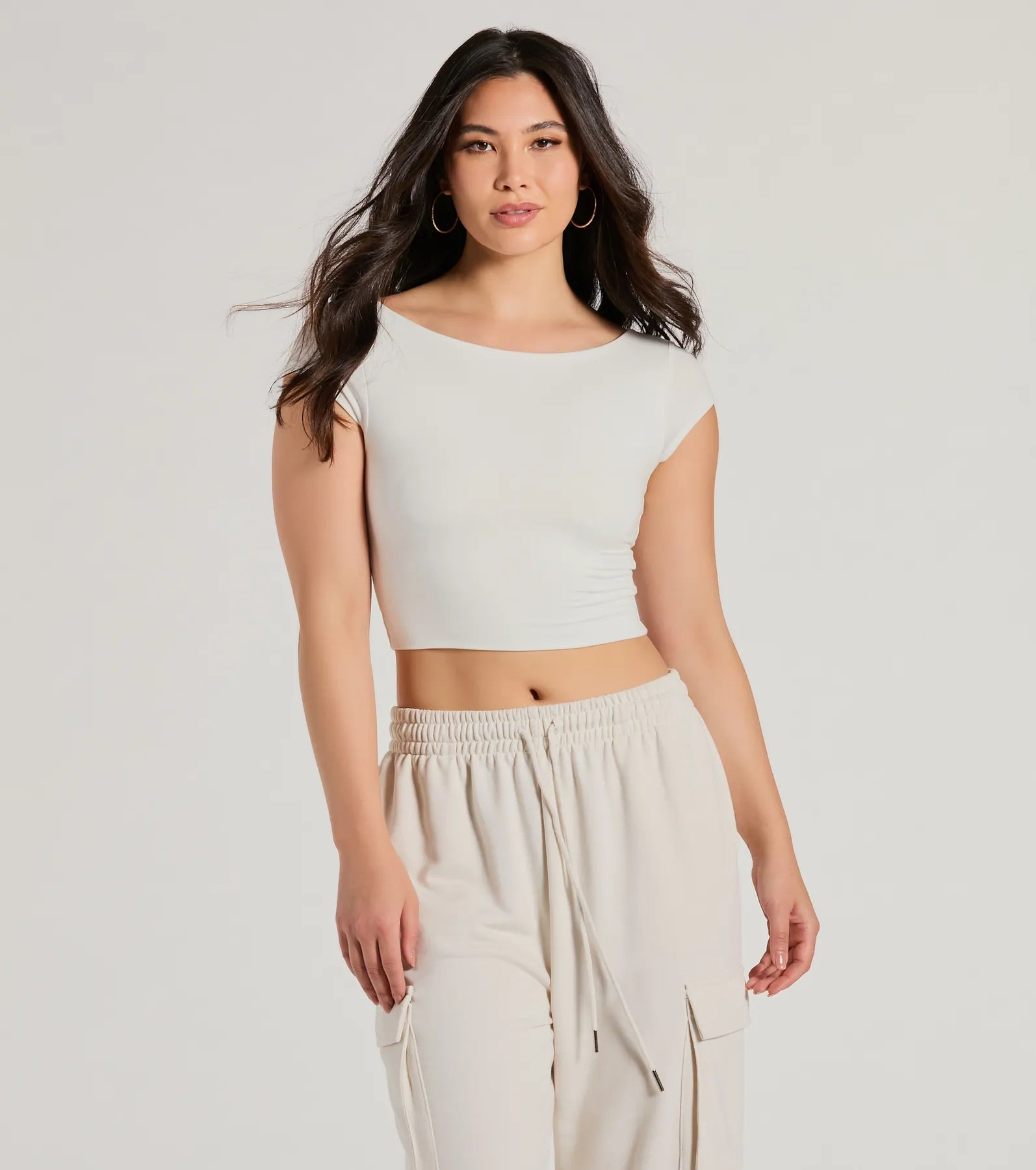 Back It Up Short Sleeve Strappy Crop Top - Image 5