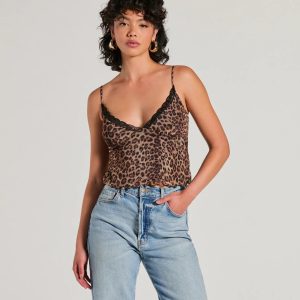 Purrfect Fit Leopard Print Mesh Top