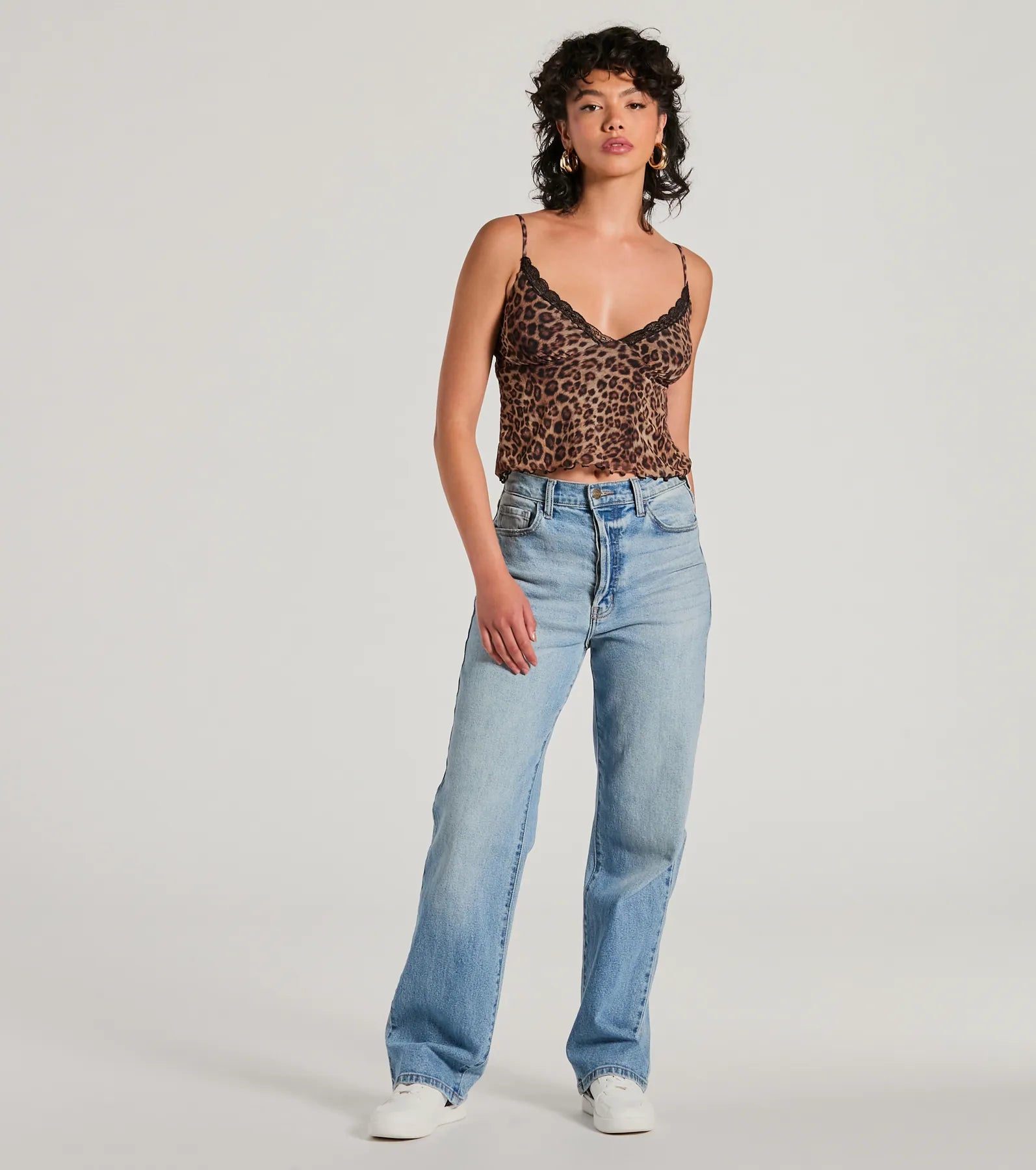 Purrfect Fit Leopard Print Mesh Top - Image 3
