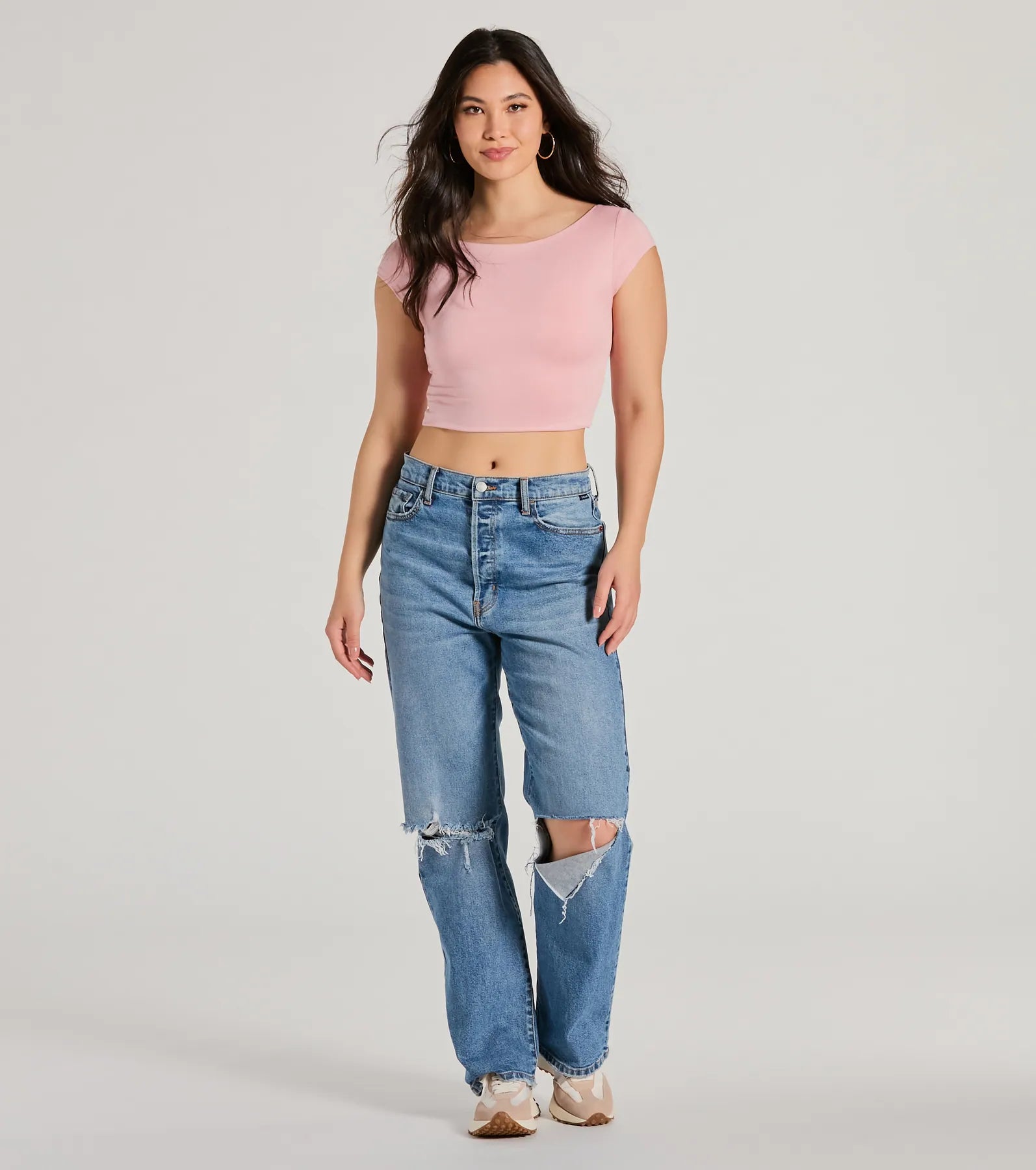 Back It Up Short Sleeve Strappy Crop Top - Image 3