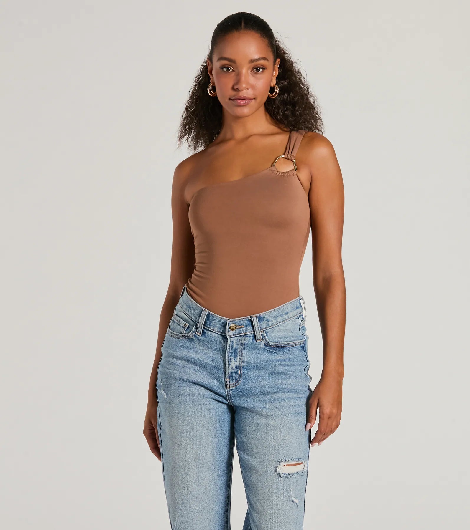 Perfect Piece One-Shoulder Hoop Bodysuit - Image 6