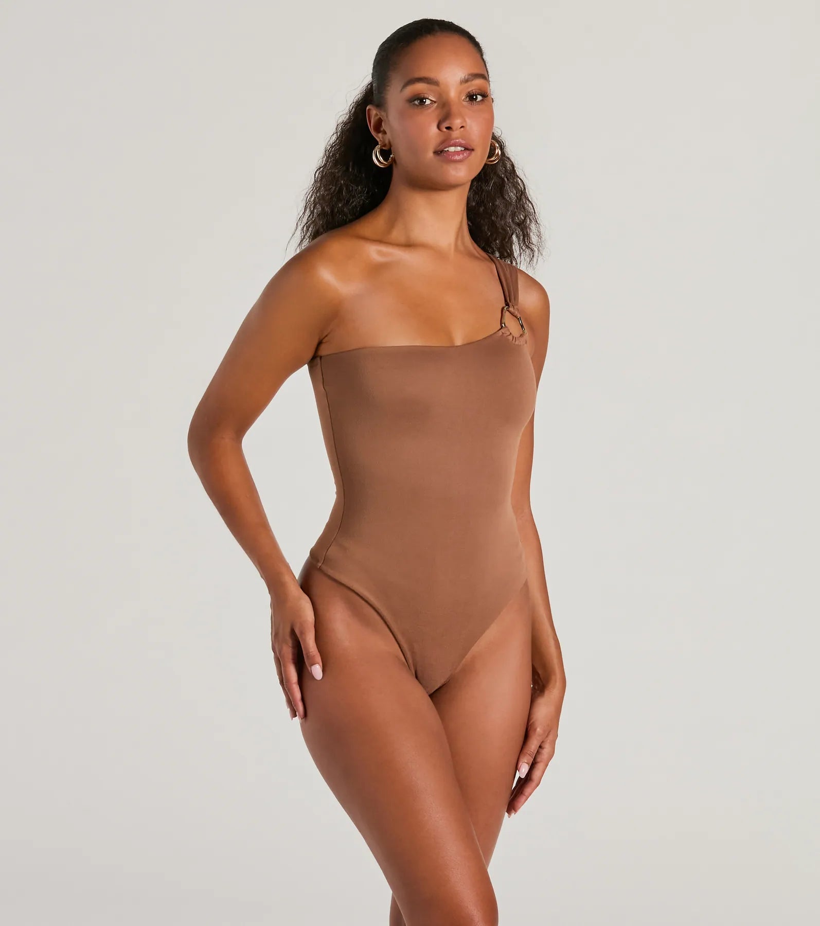 Perfect Piece One-Shoulder Hoop Bodysuit - Image 7