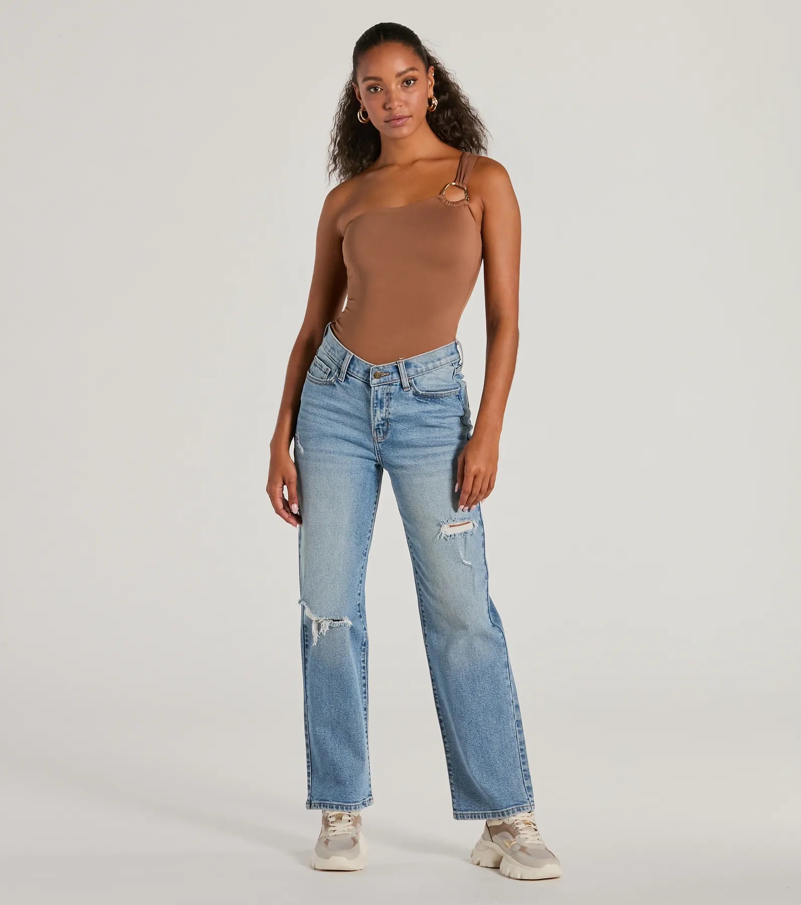 Perfect Piece One-Shoulder Hoop Bodysuit - Image 8