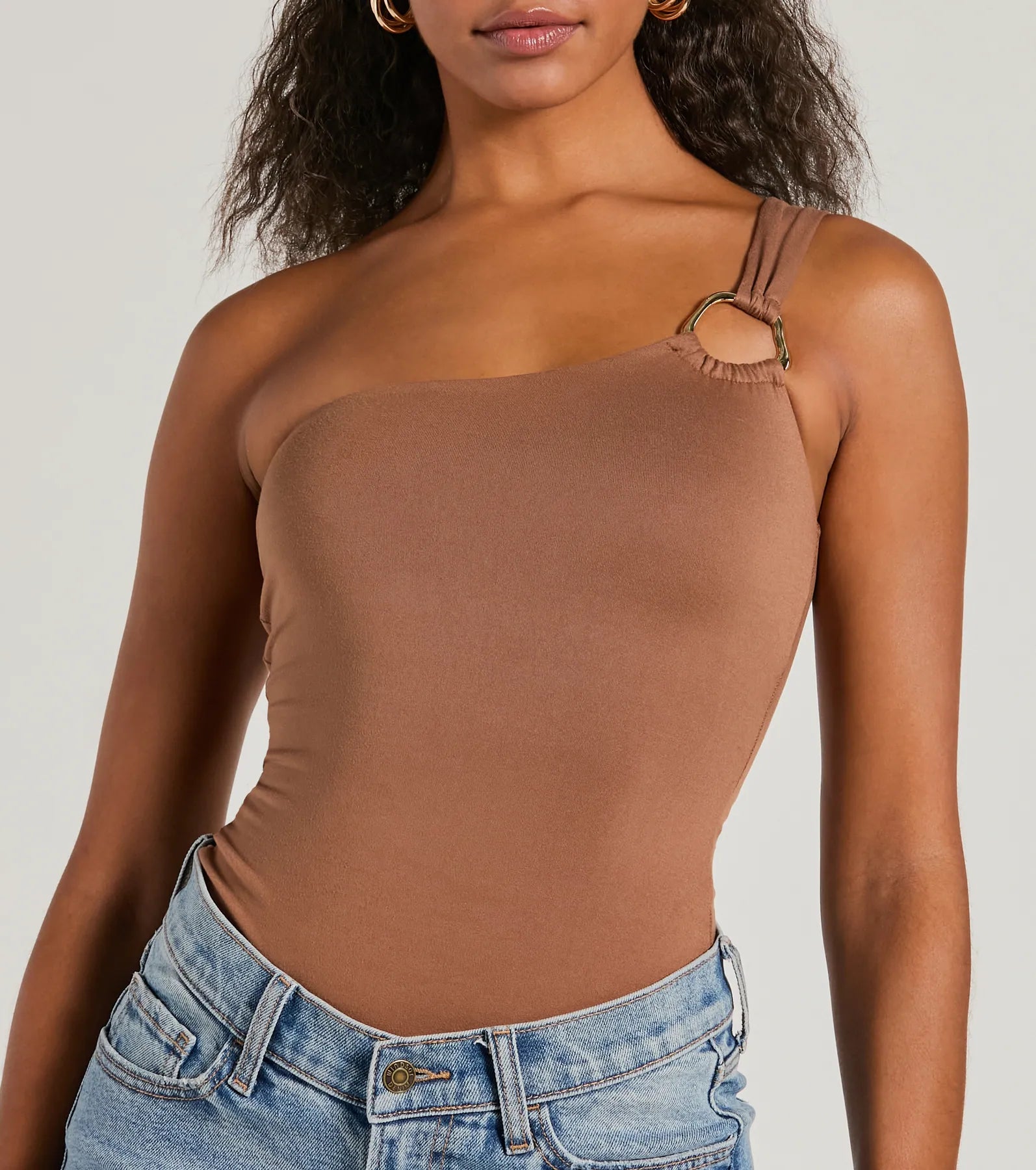 Perfect Piece One-Shoulder Hoop Bodysuit - Image 9