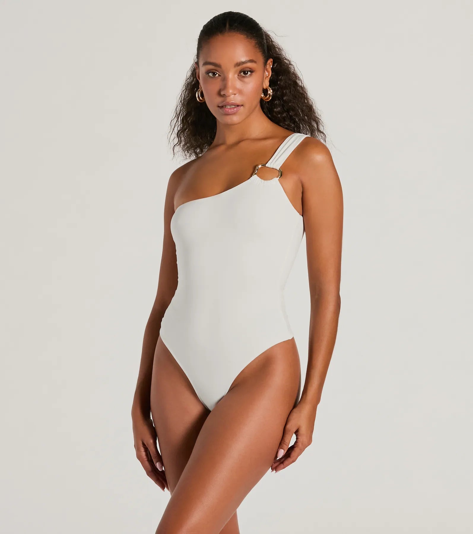Perfect Piece One-Shoulder Hoop Bodysuit - Image 2