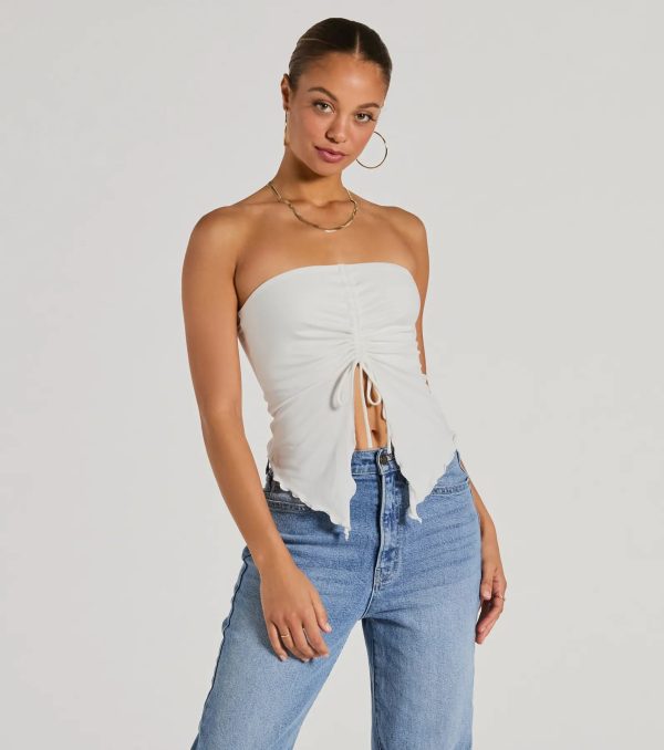 Hit The City Strapless Slit Crop Top - Image 5