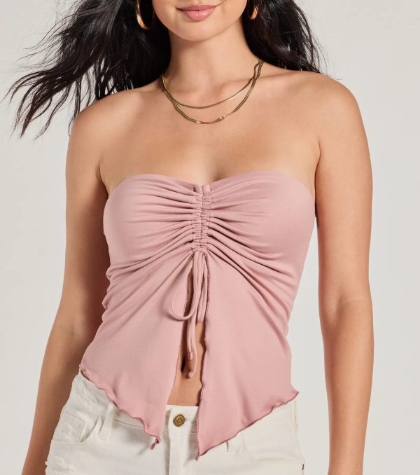 Hit The City Strapless Slit Crop Top - Image 12