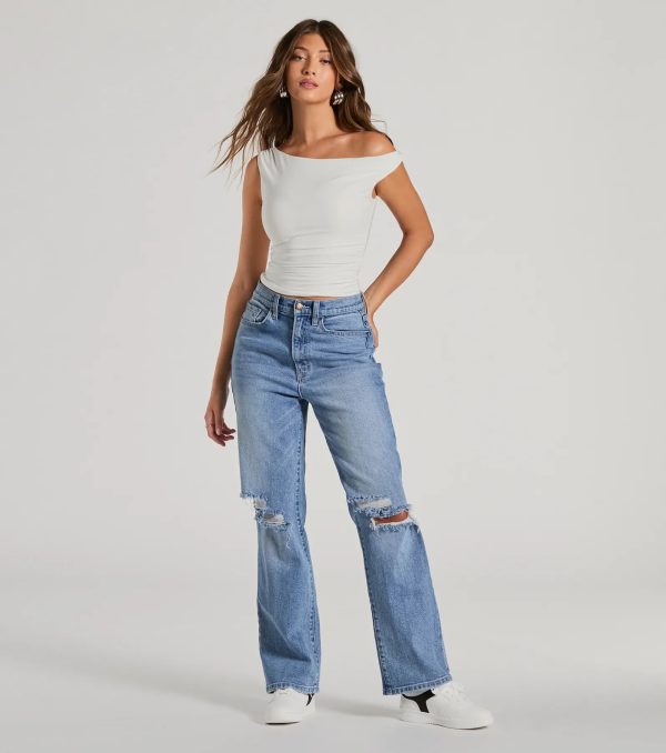 Confident Flirt One-Shoulder Crop Top - Image 4