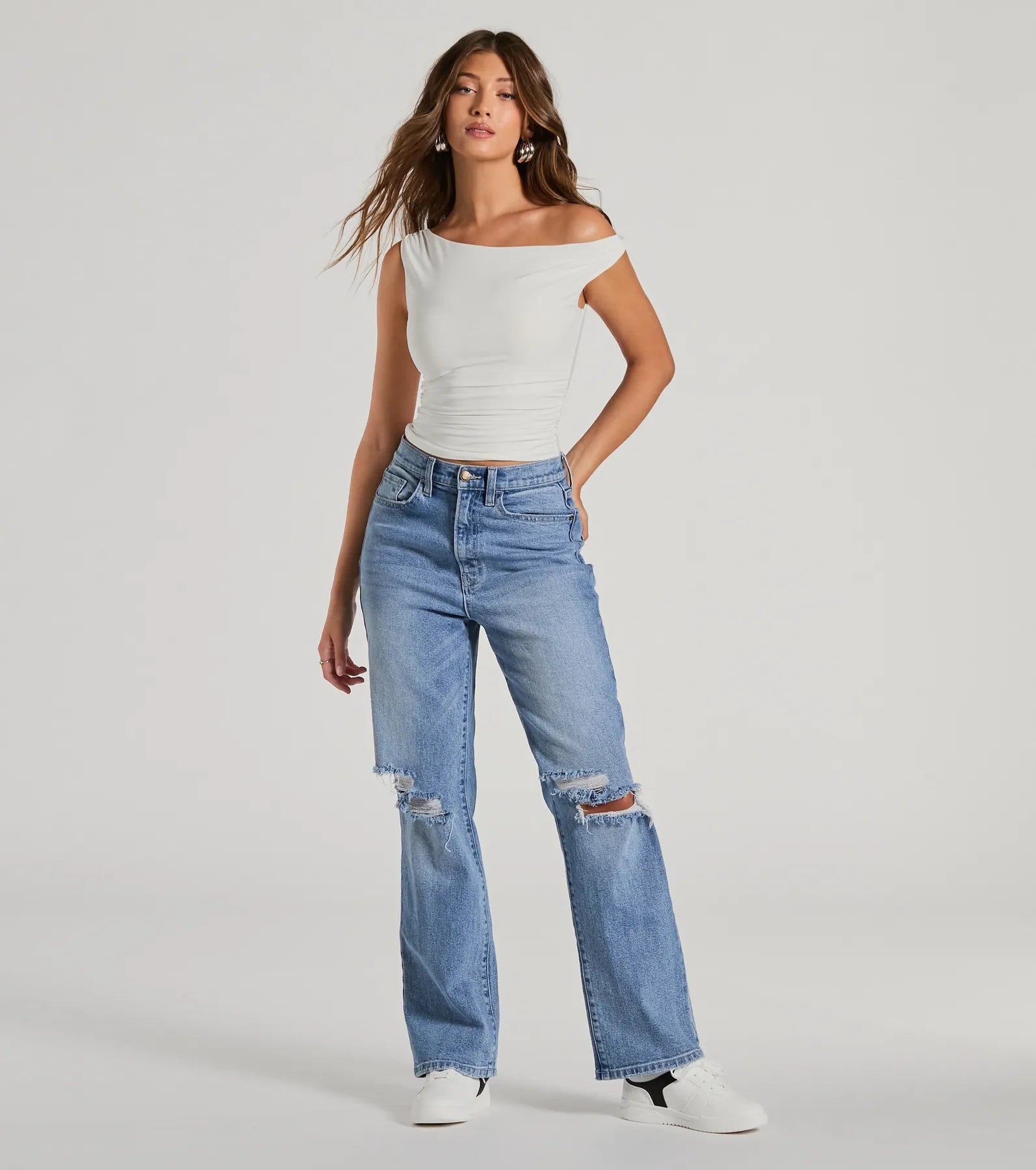 Confident Flirt One-Shoulder Crop Top - Image 4