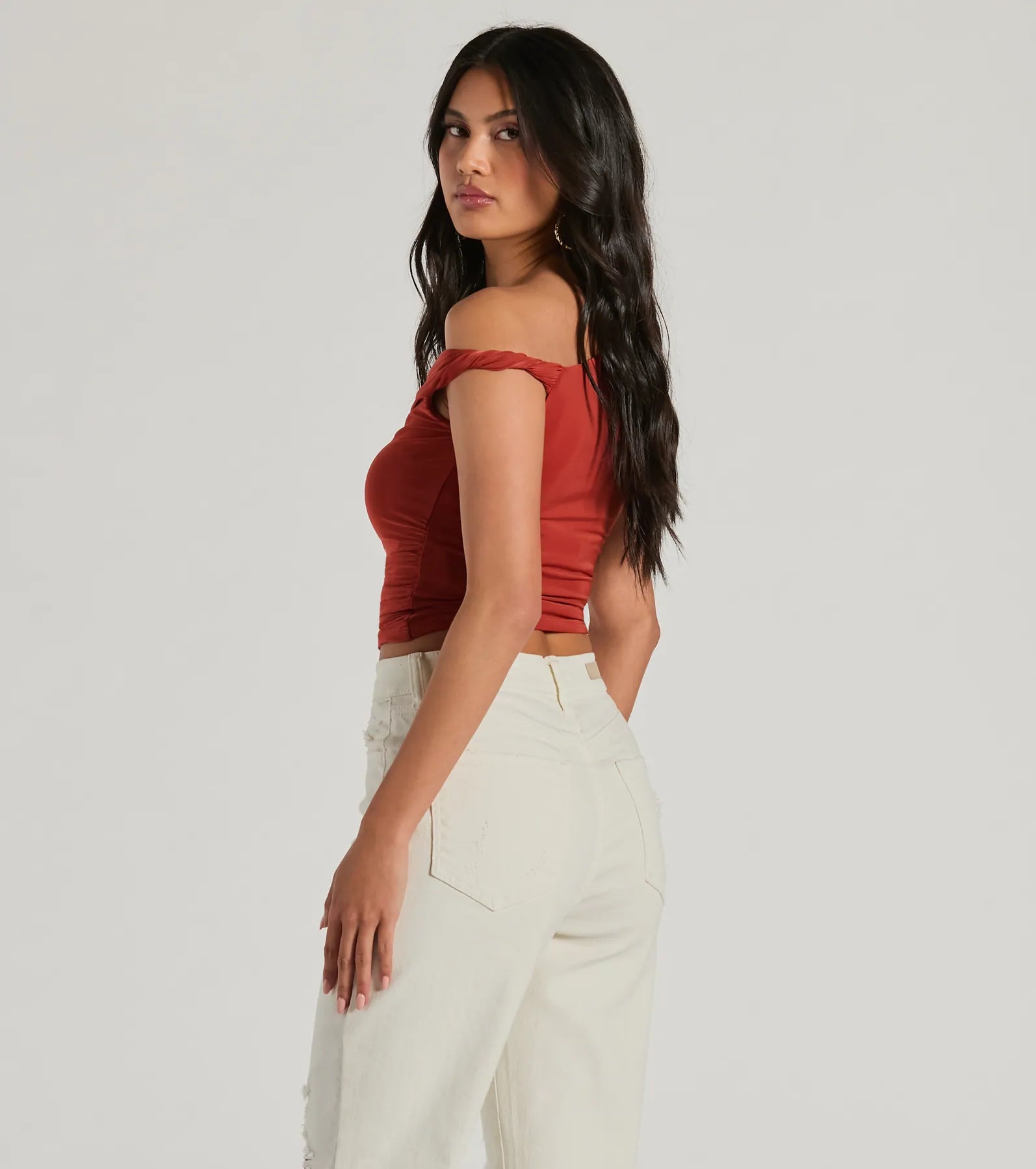 Confident Flirt One-Shoulder Crop Top - Image 12