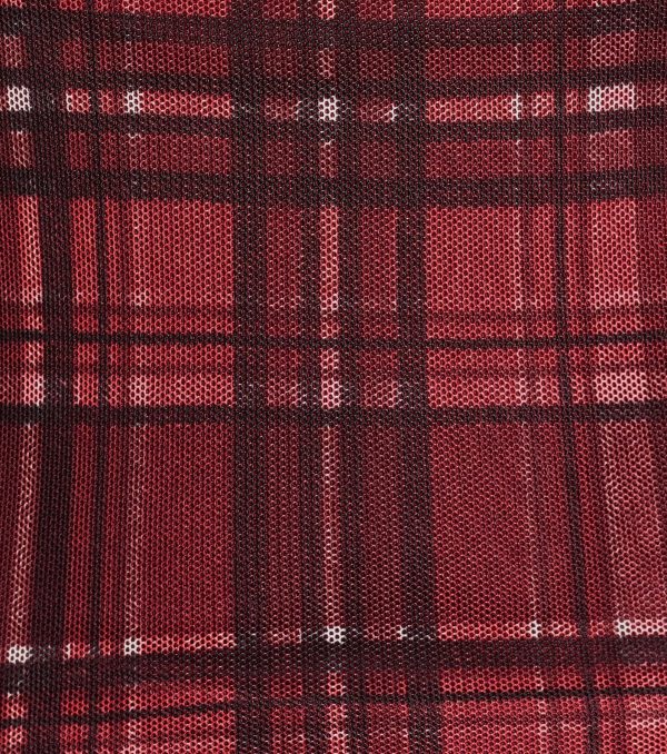 Check Me Out Lace Trim Plaid Crop Top - Image 4