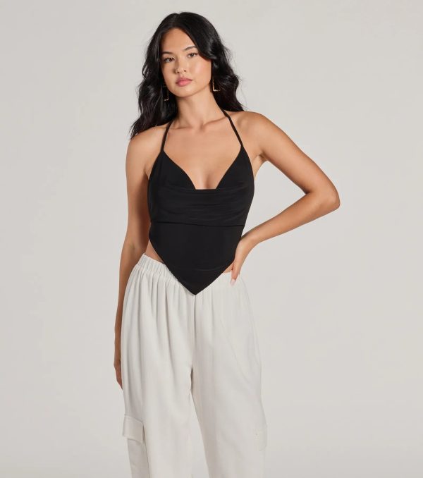Sunny Day Cute Halter Open Back Crop Top - Image 5