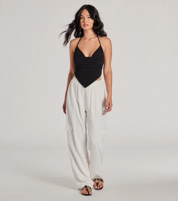 Sunny Day Cute Halter Open Back Crop Top - Image 7