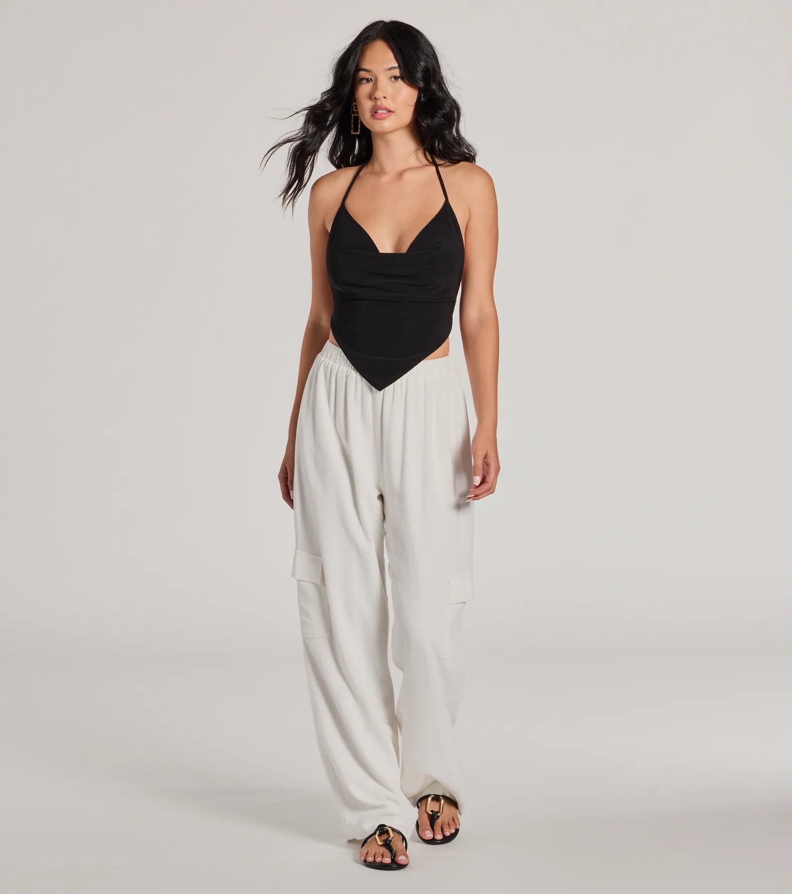Sunny Day Cute Halter Open Back Crop Top - Image 7