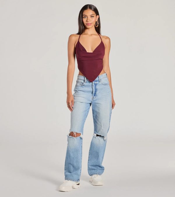 Sunny Day Cute Halter Open Back Crop Top - Image 3