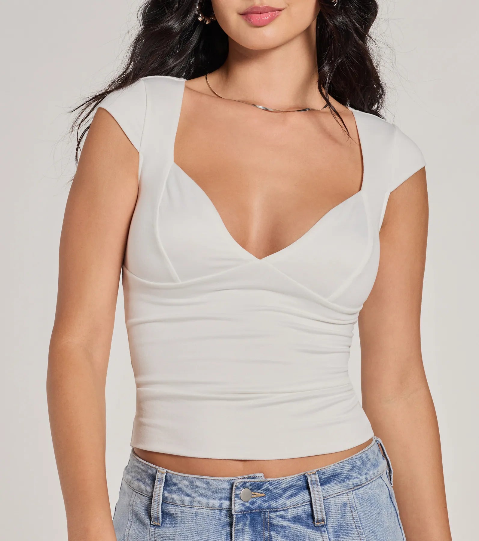 New Fave Cap Sleeve Mid-Length Knit Top - Image 4