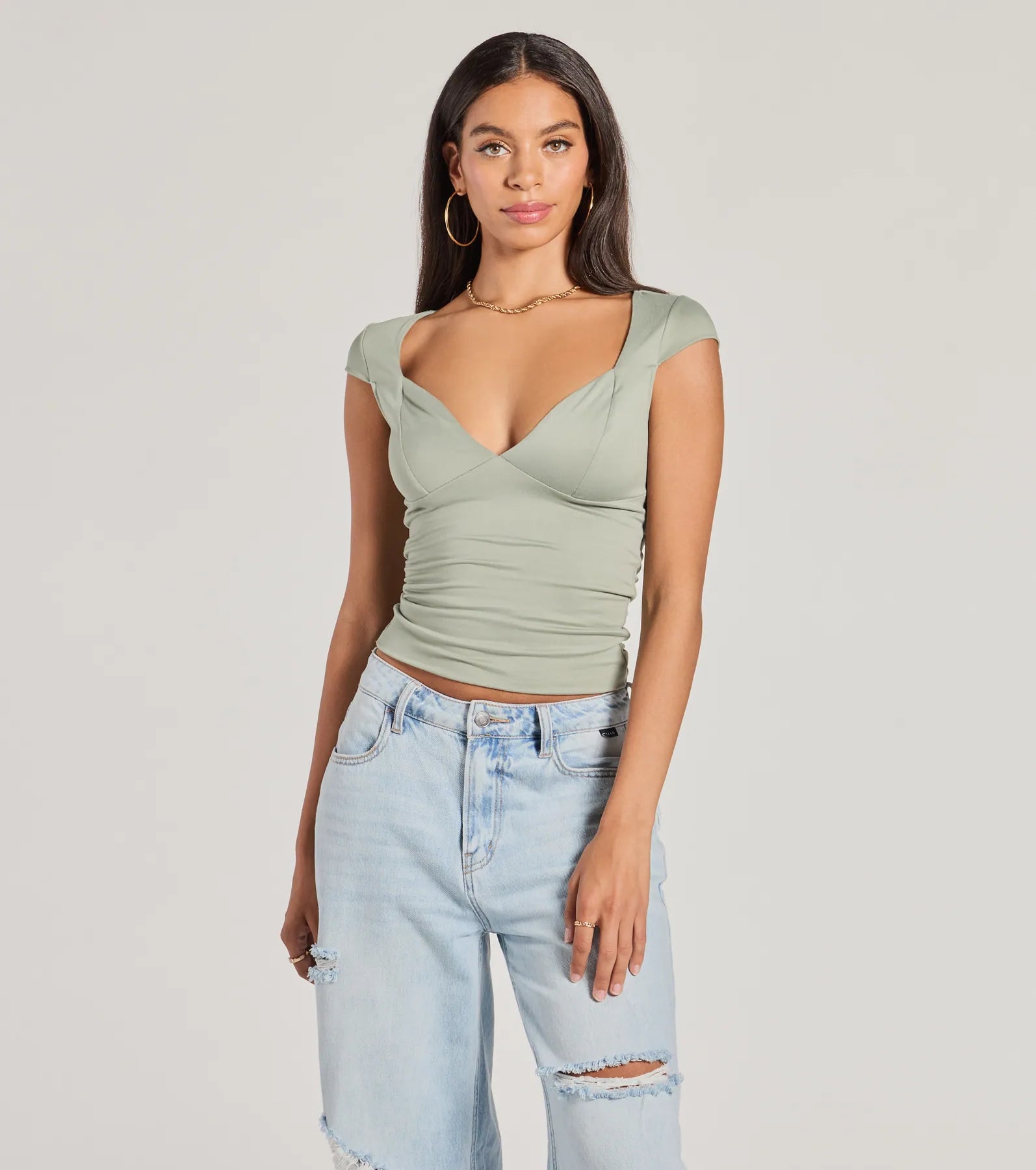 New Fave Cap Sleeve Mid-Length Knit Top - Image 5