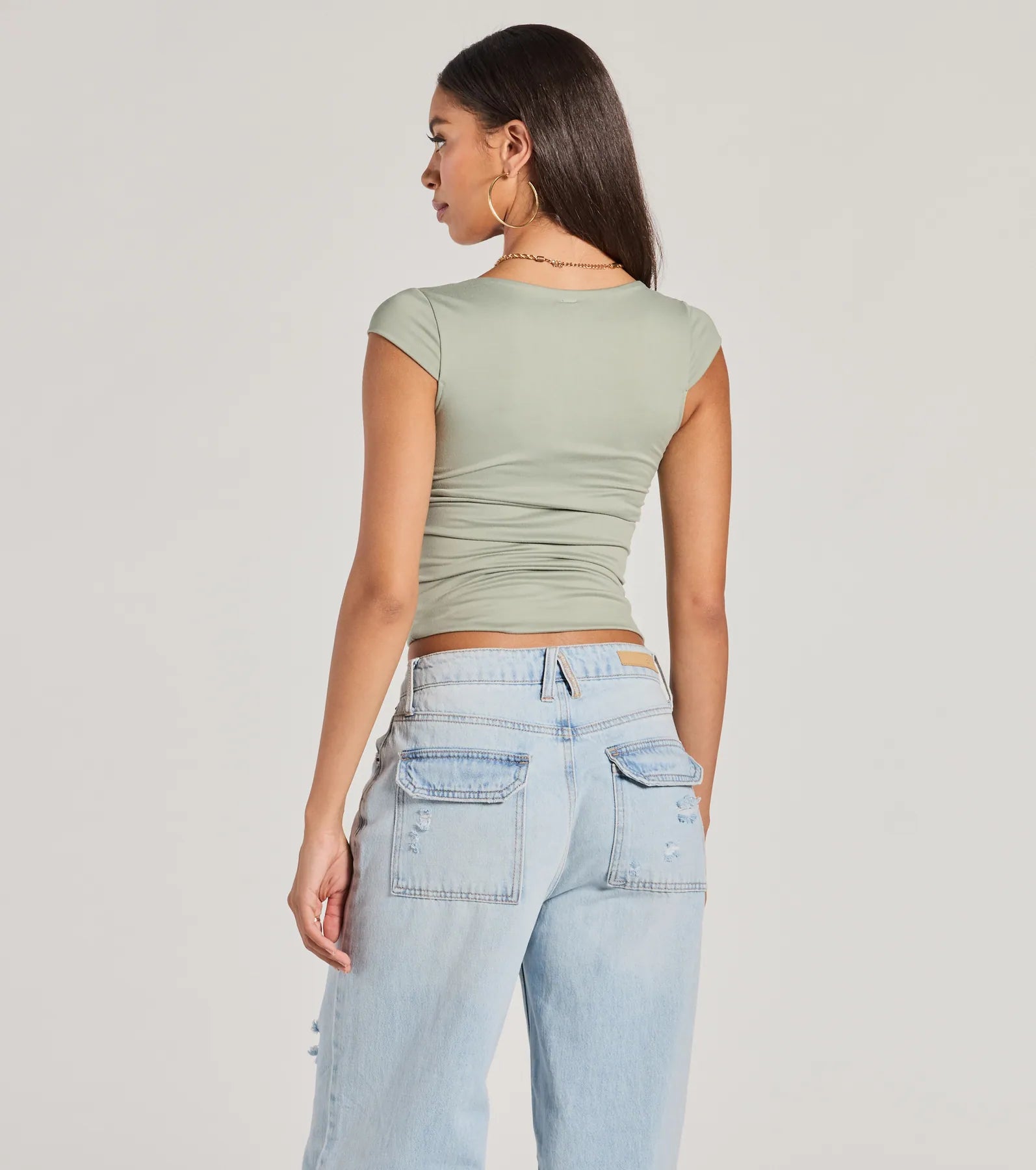 New Fave Cap Sleeve Mid-Length Knit Top - Image 6