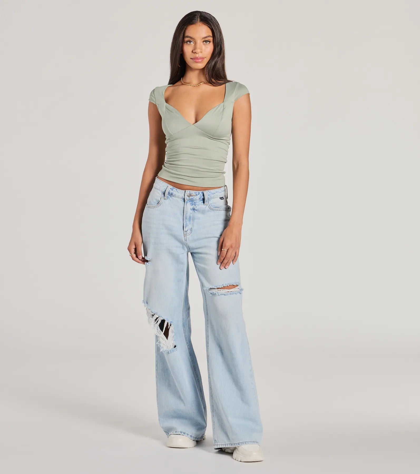 New Fave Cap Sleeve Mid-Length Knit Top - Image 7