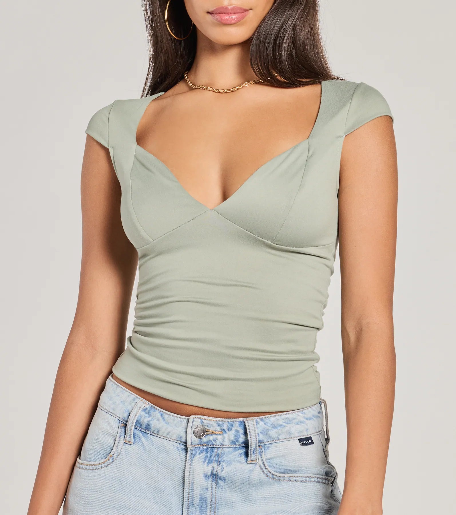 New Fave Cap Sleeve Mid-Length Knit Top - Image 8