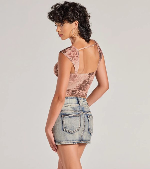 Sassy And Fierce Sleeveless Leopard Print Bustier - Image 6