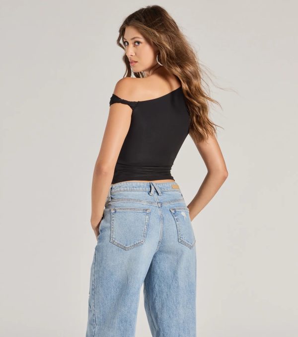 Confident Flirt One-Shoulder Crop Top - Image 16